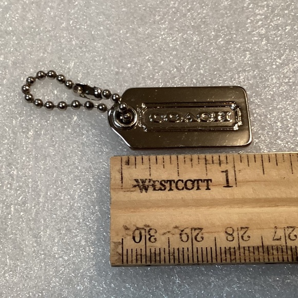 Coach Metal Bag Tag/Hang Tag 1.25”x 0.5” - Picture 5 of 14